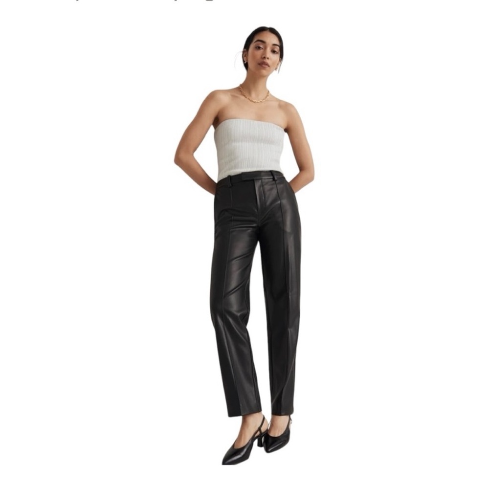 Aimee Song x Madewell Faux leather pants